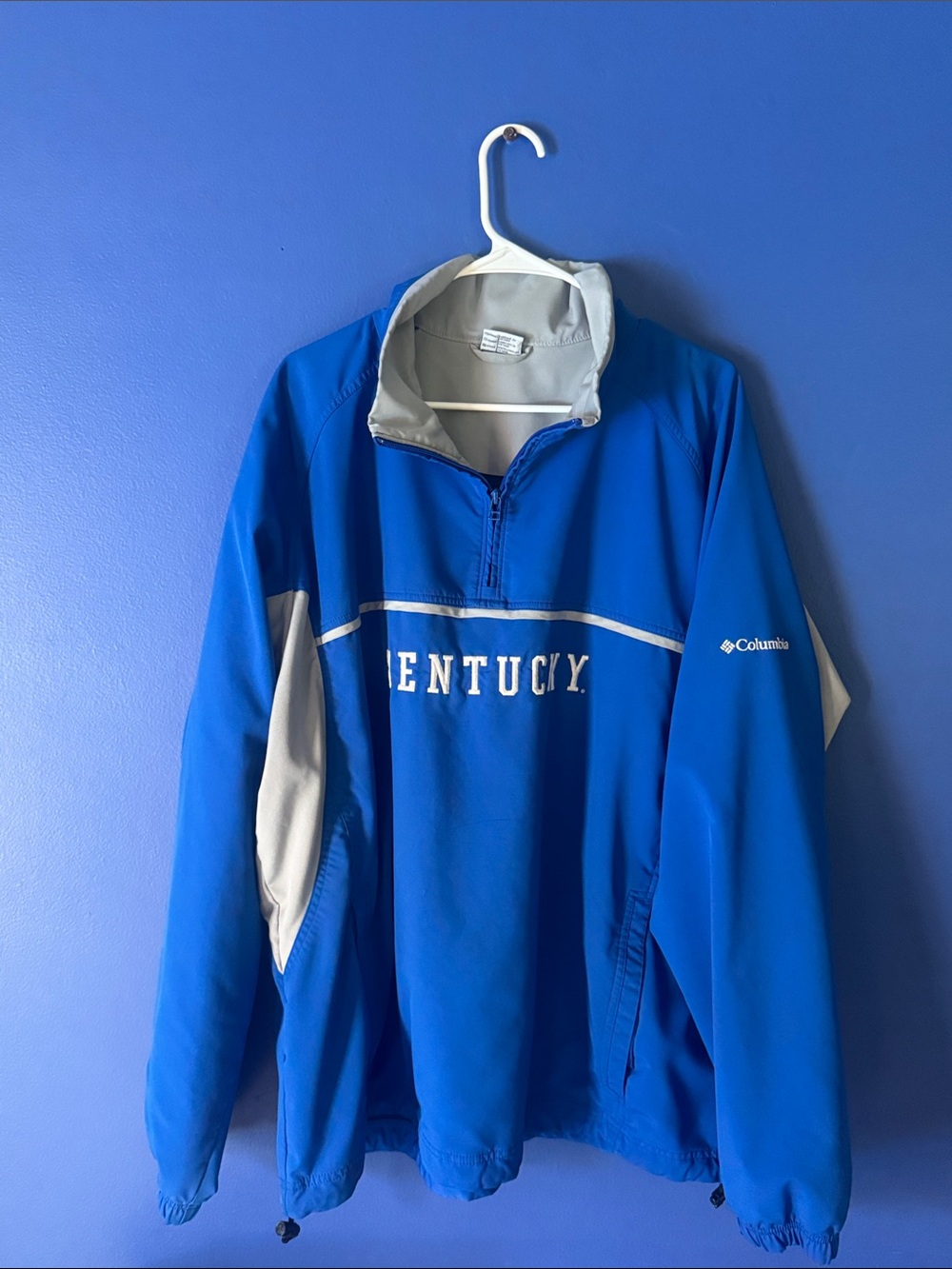 Columbia Blue with Light Gray Kentucky Quarter-Zip Pullover